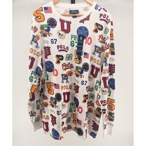 Polo Ralph Lauren Men's Long Sleeve Thermal Graphic Print Shirt 2XL NWT $59.50